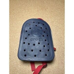 Crocs Mini Backpack Book Bag Blue Handle & Zipper - Adjustable Straps Zip Around